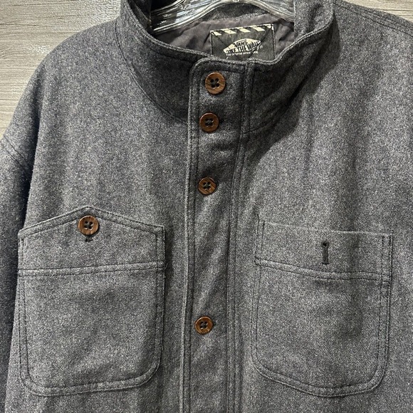 Vans Skate Off The Wall Chore Coat Jacket Men’s XL Wool Blend Grey Zip Button - Picture 3 of 12